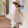 Abiti da ragazza HoneyCherry Girl's Summer Floral Cotton Dress Fashion Sleeve Vest Kids For Girls
