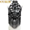 Navel Bell Button Rings CuiEr Super Gorgeous Champagne Sexy Rhinestones Tops for Women Boy Chain Glass Drill Prom Party dresses Body Jewelry Choker Big 230703
