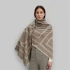 バンダナスウェーデンブランド TOT ストライプシンプルなデザインカシミヤ織ショールファッション高級女性パシュミナスカーフ