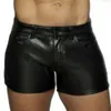 Männer Shorts 2023 Einfarbig Beiläufige Kurze Leder Hosen Sommer Große Größe Mode Nachtclub für Männliche 5XL Ropa Hombre 230703