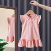 女の子のドレス赤ちゃん女の子ドレス夏プリンセススカート子供のカレッジスタイルポロ子供服ファッション幼児女の子服 230704