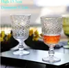 270 ml europeisk grossiststil Emed Stained Glass Wine Lamp Thick Goblets 7 Colors Wedding Decoration Gifts GG0915