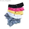 Shorts Feminino Shorts Feminino Feminino Sexy Cintura Baixa Buraco Borla Jeans Tanga Curto Feminino 230301 Z230704