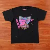 グラフィック Tシャツ Tシャツ ピンク Young Thug Speder プリント クモの巣パターン コットン H2Y スタイル半袖トップ Tシャツ ヒップホップ サイズ S-XL