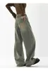 Damskie dżinsy Streetwear Baggy mama z paskiem Y2k wysokiej talii luźne chłopaka dla kobiet jesień koreański styl spodnie szerokie nogawki A868