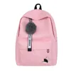 Schultaschen Koreanischer Nylondruck Solider Rucksack Mädchen Schultaschen für Teenager College Wind Frauen Schultasche Hohe Studententasche Schwarz Rosa 230703