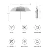 Guarda-chuvas Titânio Revestimento de prata Três vezes automático Guarda-chuva de luxo Protetor solar também à prova de UV Feminino Paraguai Logotipo personalizado