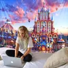 Tapisserier Vackert Castle Paradise DecorationBeautiful Castle Paradise Decoration Tapestry Decoration Tapestry Hippie Decoration Tapestry