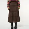 Faldas y2k Hada Grunge Kawaii HighWaisted Vintage Marrón Falda larga plisada Midi Mujeres Coreano Harajuku Retro Mall Goth Ropa 230703