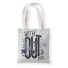 Letters Creative Literary Shopping Bag Bag Casual Student Coin Bag Creative Shopping Bag Handbag 0704--111