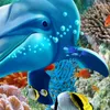 Papéis de Parede Mural Personalizado Papel de Parede 3D Sea World Dolphin Po Murals Quarto Banheiro PVC Autoadesivo Papel de Parede Impermeável Adesivo 3D
