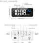 Relógios de mesa de mesa Despertador digital recarregável Controle de voz Soneca Modo noturno Relógio de mesa Música Eletrônico Relógios de LED Despertador Digital Z230704