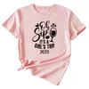 MEN S T TRTTS 2023 Summer Casual Women S T Shirt Creative Wine Glass Print Massion size size sport srowe rolev tops 230703