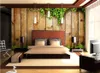 Papiers peints Texture personnalisée revêtements muraux Grain de bois décoratif peinture murale pour salon chambre TV toile de fond papier peint