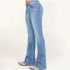 Damen Jeans Vintage Y2k Low Rise Gestreifte Flare Denim Hosen Baggy Für Frauen Harajuku Streetwear Hosen Mom Pantalones