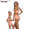 Maillots de bain pour femmes t plage famille maillot de bain léopard néon été enfants et mamans maillots de bain maillot de bain femmes bébé fille mignon bikini ensemble bain Sui Z230706