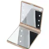 Lady Makeup Cosmetic Folding Portable Mini Compact Pocket Mirror 8 LED Lights Lamps Mirrors Hot Selling Gifts ZA2070 Nltgw