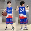 Ensembles de vêtements garçons été à séchage rapide basket-ball costumes de sport 4-14 ans garçons sans manches VsetShort pantalon 2 pièces ensembles enfants tenues de sport vêtements 230703