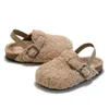 Sandali Pile per bambini Zoccoli elastici Neonati maschi Pantofole in peluche Inverno Caldo Scarpe con suola morbida Calzature antiscivolo 230703