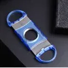 Double Blades Stainless Steel Pocket Cigar Cutter Knife Travel Travel Scissors Cigar Accessories Smoking Tool Factory Direct Sale