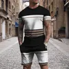 Männer Trainingsanzüge Sommer Männer Anzug Outfit von Sportswear 3D Druck Kurzarm Streetwear T shirt Set Trainingsanzug Sets 2 Stück kleidung 230703