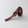 Fajki Czerwona teksturowana rzeźbiona fajka z żywicy