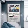 خلفيات Hip Hop Singer Singer JuiceWrld ألبوم ملصقات Cover Cover Juice Wrld Wall Art Canvas Prishs Raper Portrait Wall Art Pictrues Gifts J230704