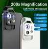 Filters 200x CPL Microscope Lens Mobiele telefoon RO Lens Hoge vergroting LED Mini Portable Lens voor iPhone All Smartphone