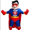 custom superman mascotte kostuum volwassen grootte fancy carnaval kostuum 235o