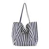 Borse per la spesa Moda Donna Borsa classica in tela a righe Borsa a tracolla di grande capacità per borsa da shopping casual da spiaggia semplice femminile 230703