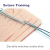 Autres fournitures scolaires de bureau Étudiants Kit de pratique de suture Formation avec modèle de tampon cutané Ensemble d'outils Équipement d'enseignement pédagogique p230703