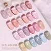 Żel do paznokci Ice Transparent Jelly Nail Gel Polish Nude Pink Crystal Color Semi Permanent Hybrid Lakier Soak Off Summer Manicure Lacquer 230703