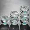 タンブラー 3/6 個 50 ミリリットル高級クリスタル ダイヤモンド シリーズ S グラス カクテル ウイスキー グラス カップ ターコイズ ワイングラス セット パーティー ワイン グラスウェア 230704