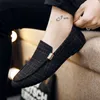 Business-Schuhe Business-Schuhe für Herren, modische Slipper, atmungsaktive Segeltuch-Sneaker, Slip-On, lässig, weich, bequem, rutschfest, zum Fahren, Schwarz, Grau, Z230705