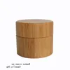 Recipiente de bambu 30g Frasco de creme de madeira de plástico, frascos de creme, embalagens cosméticas Frasco de cosméticos de plástico de bambu vazio com tampa F20171778 Ibvai