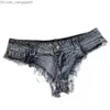 Shorts pour femmes Shorts pour femmes Femmes Sexy Taille Basse Trou Gland Denim Jeans String Court Feminino 230301 Z230704