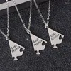 Подвесные ожерелья Metal Friend Ожерелье Unisex 3 PCS-SET Женщины Письмо сестринская мода-кокер мужчина дружба украшения