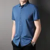 Homens camisetas Top Grade Verão Marca Designer Slim Fit Camisa Suave Trending Manga Curta Clássico Cor Sólida Casual Moda Homens Roupas 230703