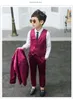 Костюмы джентльмен для мальчиков костюмы наборы одежда в новую модную детскую пиджак для свадебных мальчиков Детский зеленый костюм для Get Sokeyhkd230704