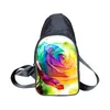 Rose Fashion Chest Bag Creative Crossbody Bag Outdoor Sports Single Shoulder Bag Crossbody Bag 0707-111