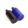 Butelki do przechowywania niebieski zielony jasny brązowy biały 500 ml X 12 plastikowa butelka PET z pompką do balsamu do szamponu higiena osobista wielokrotnego napełniania