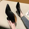 Женские ботинки из лакированной кожи до щиколотки со змеиным узором, большие размеры на шпильке, осенняя обувь для отдыха, прогулочная обувь Botas Mujer 230703