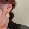 Stud Earrings Korean Fashion Golden Crystal U-shaped Designer Accessories Mature Charm Elegant Temperament Women's Jewelry Wholesale