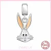 Charms z koralików ze srebra próby 925 pasuje do charmsów Pandora Dragon Rabbit Cat Turtle Animal charm set Wisiorek