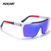 Sunglasses American Elements Kdeam Brand Polarized Sunglasses Men Flat Top Sun Glasses Women Oversized Mirrored Lens Cycling Hiking Driving