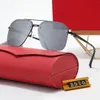 2023 Brillen, Hitzewelle Klassische Sonnenbrille Rundes Design Brillen Sonnenbrillen Mode Luxus Metalldesigner Goldrahmen Sonnenbrille Männer Frauen xx