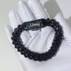 Designer Rapper Jewelry Hip Hop Sterling Sier 8Mm 10Mm 13Mm 15Mm Black Moissanite Iced Out Cuban Bracelet