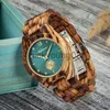 Orologi da polso di lusso da donna in legno massello Zebra ebano legno di sandalo rosso Vintage casual in legno pieno polso al quarzo maschile Reloj de Madera 0703