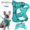 Dog Collars Benepaw Comfortable No Pull Harnesses Pet Leash Set Breathable Adjustable Reflective Choke Free Vest Harness Puppy