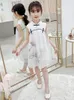 Abbigliamento etnico Estate Retro Ragazze Bella pizzo Qipao senza maniche Abito da festa per bambini Cinese Eseguire costumi Bambini Cheongsam tradizionale